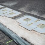 Teststrecke für Elektroauto-Ladung während der Fahrt